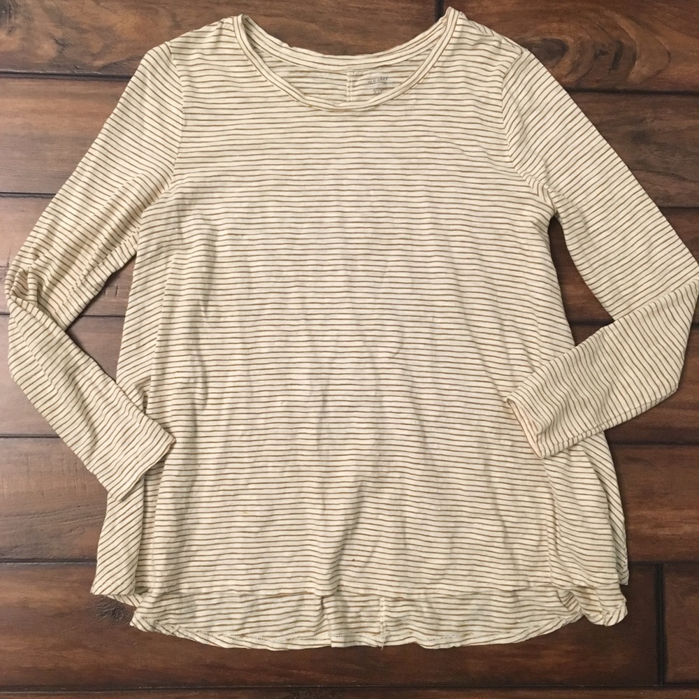 Old Navy Stripe Long Sleeve Flowy Tee